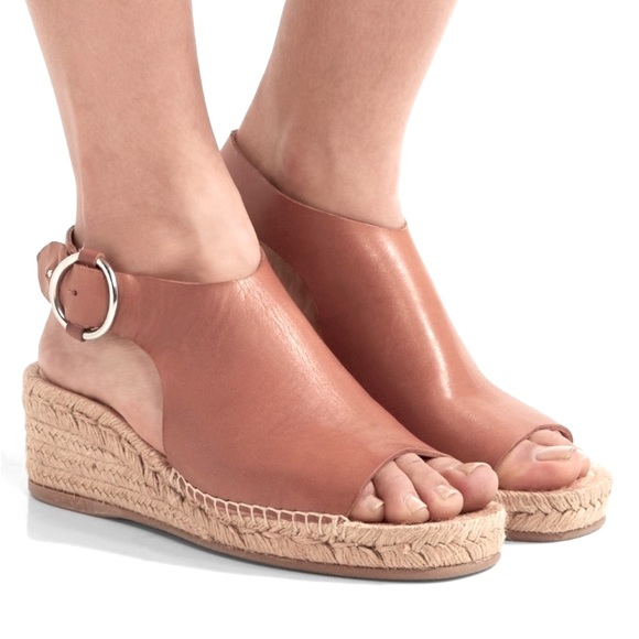 rag & bone Shoes - 🌺NEW RAG & BONE “CALA” BROWN LEATHER WEDGE ESPADRILLE SANDAL SHOE BNIB NWT